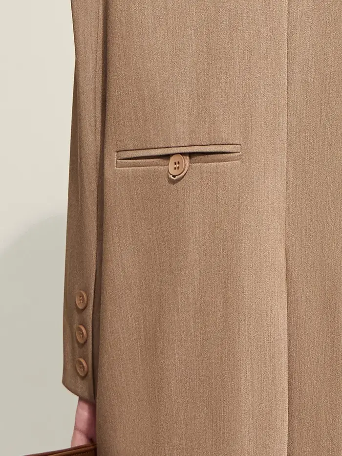AMII-Blazer Minimaliste pour Femme, Veste de Bureau Noire Solide, Mode Coréenne, 2023, 12321065
