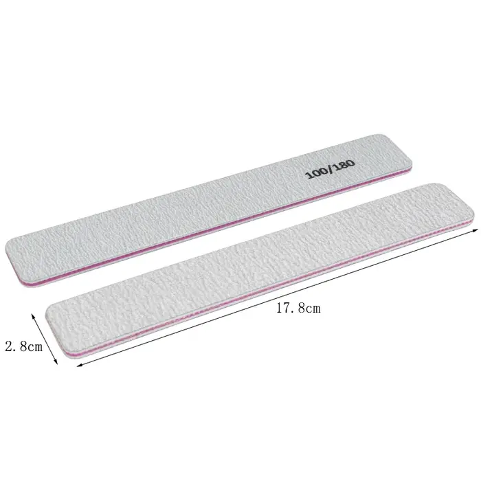 Tampon de lime à ongles gris 100/180, carré droit, Lime a Ongle, limes de ponçage pour manucure, dis