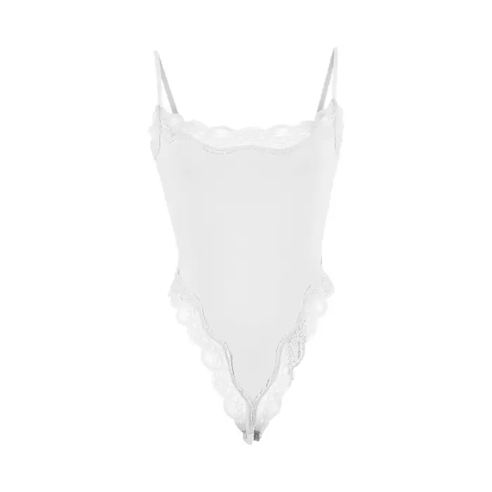 Body Camisole en dentelle pour femmes, couleur unie, sans manches, dos nu, modelant le corps, une pièce, Sexy, Slim, moulant, barboteuse, débardeur d'été