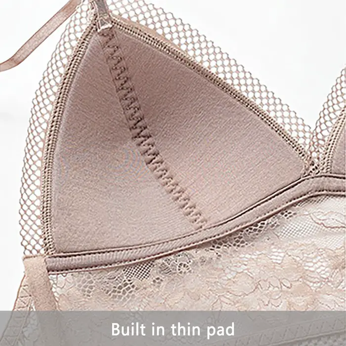 Lesklá krajková podprsenka pro ženy s hlubokým výstřihem V a elegantním designem dolní části zad pro všechny zvláštní příležitosti