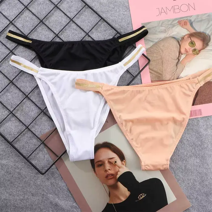 Sexy hedvábné kalhotky pro ženy, jemné tanga, ledové spodní prádlo, světlé opasek, bikiny s nízkým pasem, spodní prádlo pro dívky, pohodlné prodyšné spodní prádlo