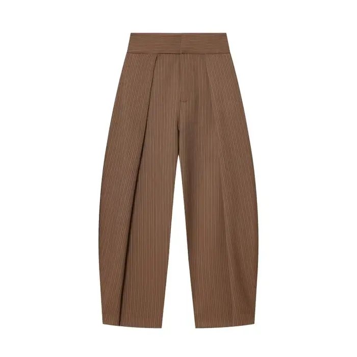 Skládané ležérní kalhoty pro ženy v retro stylu jít do práce nebo do města
