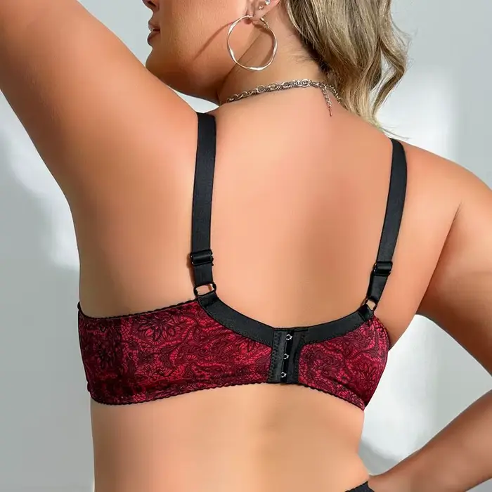 BEAUWEAR dámská podprsenka velké velikosti s kosticemi podprsenka bez polštáře velké velikosti Spodní prádlo s krajkou 85C-100C 85D-110D