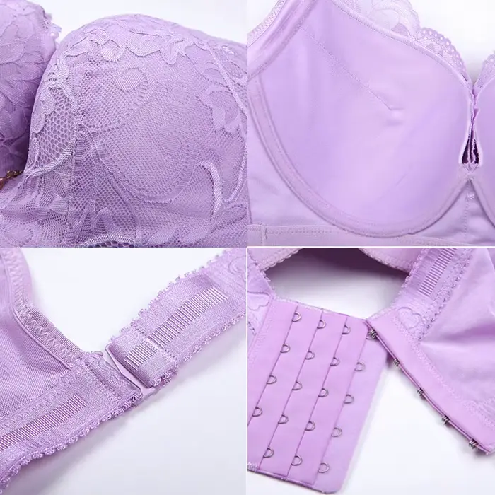 Sexy velká podprsenka z elastanu a nylonu s krajkou pro stylový a pohodlný vzhled pro zvláštní příležitosti