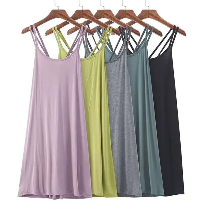 Chemise de nuit en Modal pour femmes, grande taille 4XL 5XL 6XL 7XL, Sexy, bretelles Spaghetti, vêtements de nuit doux et décontractés, peignoir d'été