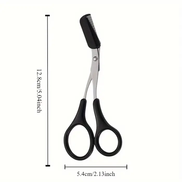 Ciseaux de coupe de sourcils en acier inoxydable avec peigne, outil de maquillage sûr pour couper le