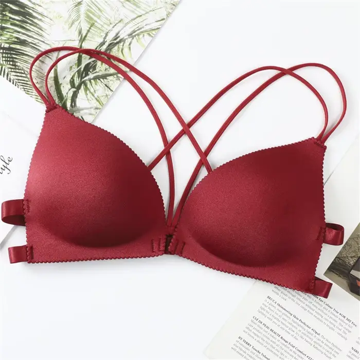 Sexy ramínko Tenká křížová podprsenka pro ženy, roztřepená podprsenka, všestranná, krásná záda, korejská přední verze