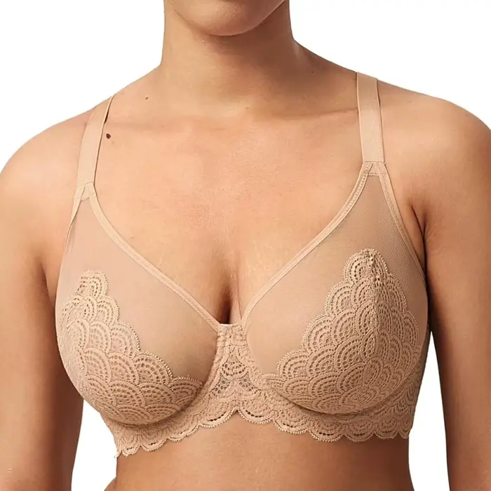 Sexy ultratenká krajková podprsenka s paměťovou pěnou pro ženy, velké velikosti, push-up, krásná záda, nastavitelná, pro každodenní a speciální příležitosti