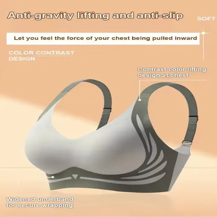 Soutien-gorge push-up sans couture pour femmes, confort doux, design sans fil, tricoté en nylon, couverture complète, bretelles ajustables, pour décolletés sublimes et occasions spéciales