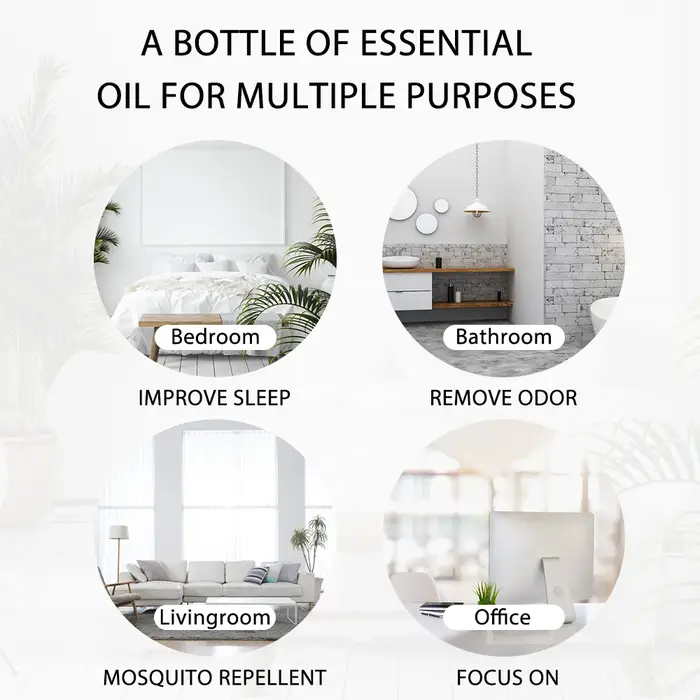 100ML lavande Pure naturel Rose huiles essentielles humidificateur diffuseur vanille menthe poivrée 