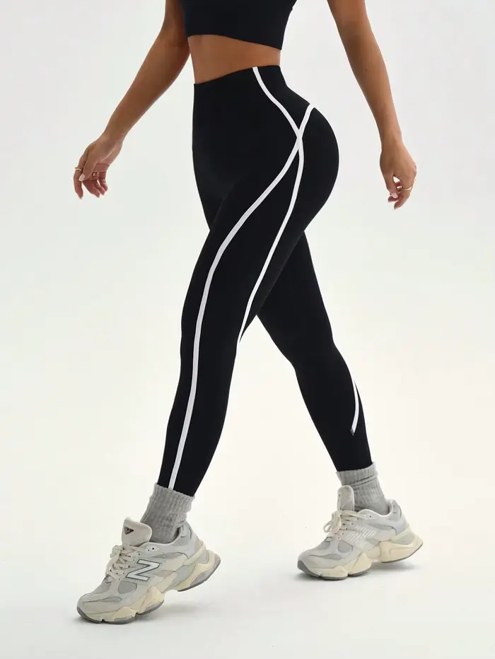 Pantalons de yoga rayés pour femmes, pantalons de sport d'extérieur à séchage rapide, pantalons de y