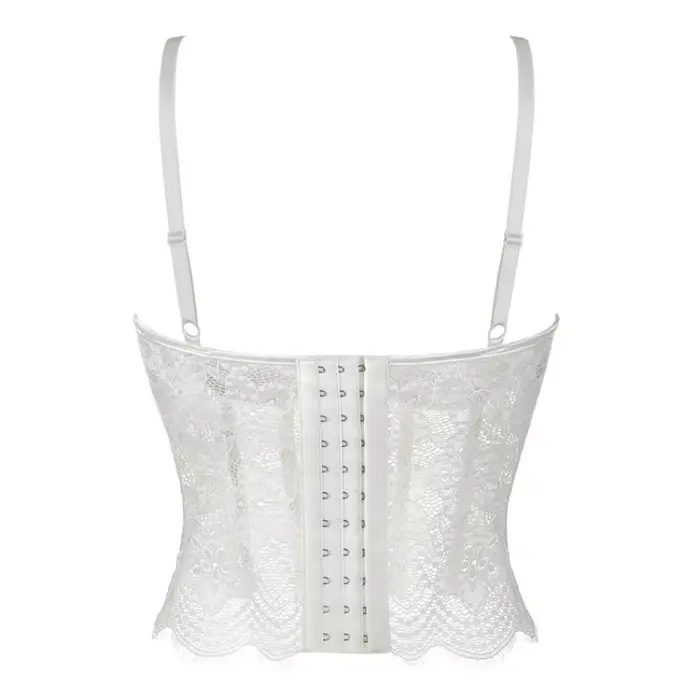 tílko Elegantní a měkká krajka, Crop Top Basic Vestavěný, Sexy Bustier Korzet, Vintage topy pro ženy, Letní trend