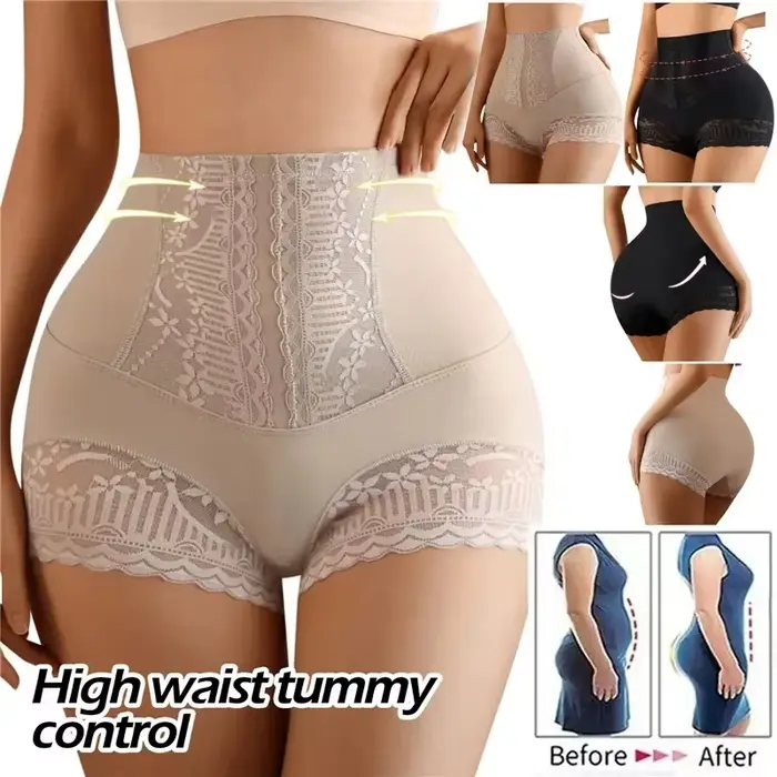 Culottes de contrôle féminines en dentelle nylon et élasthanne pour un soutien doux et une silhouette affinée occasions spéciales