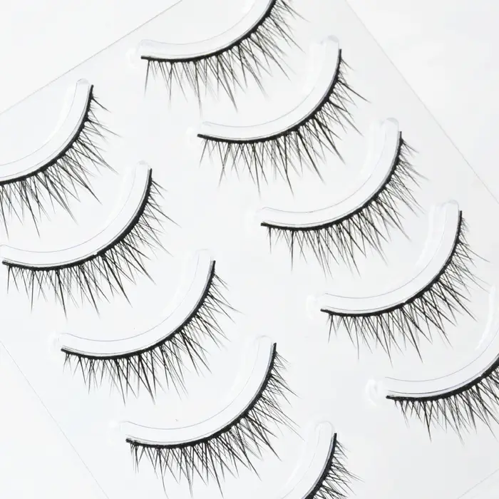 Bandes de faux cils bande complète tige dure bébé queue de poisson droite faux cils cils naturels po