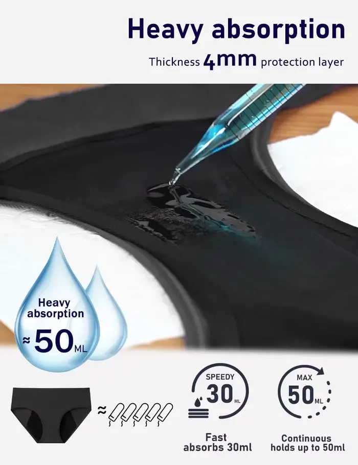 3 kusy dámské menstruační kalhotky velmi hojný průtok menstruační prádlo střední pas vysoké kalhotky proti úniku období pro dívky dámy