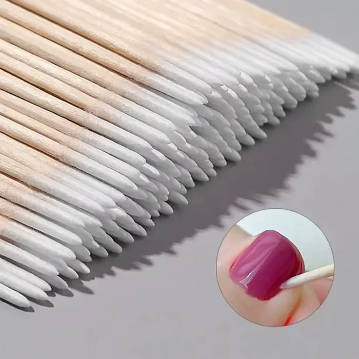 100/300/500 ongles pointe en bois coton-tige bourgeons jetable Ultra-détail correcteur dissolvant de