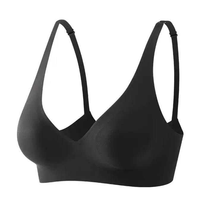 FINETOO-Soutien-gorge souple sans fil pour femmes, soutiens-gorge en V profond, Bralette sexy, Soutien-gorge rembourré S-XL femme, Sous-vêtements sans couture, Lingerie confortable pour dames