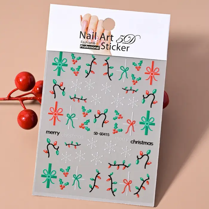 5D Reliéfní Nálepky na Nehty