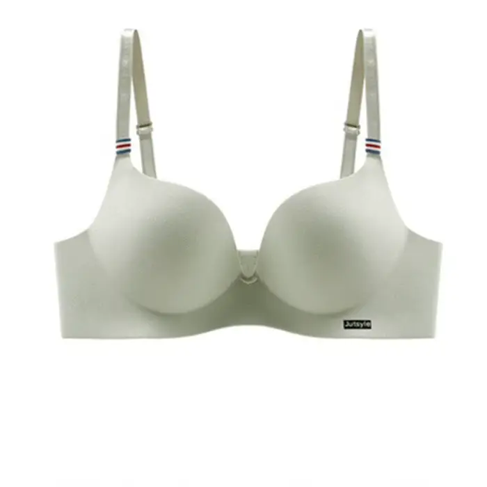 Soutien-gorge en soie glacée pour femmes, Bralettle Sexy sans couture, Push Up, Lingerie sans fil, u