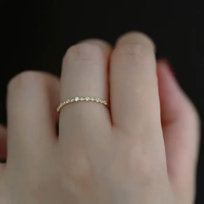 Bague géométrique en argent Sterling 925 plaqué or 14K pour femmes, Zircon scintillant, accessoire d