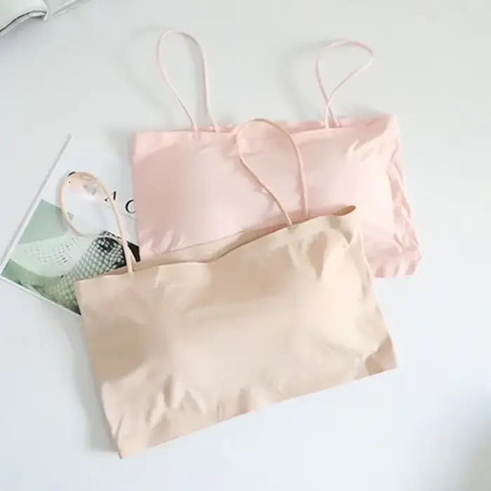 Taille confortable beauté dos enveloppement poitrine bustier tubulaire fille sans anneau en acier Camisole soutien-gorge sous-vêtements nouvelle femme Simple beauté dos