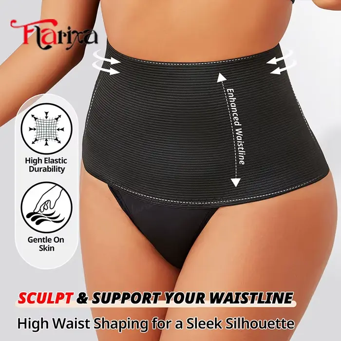 Culotte de contrôle Flarixa pour femmes taille haute ventre plat formation des fesses slips sous-vêtements occasionnels spéciales