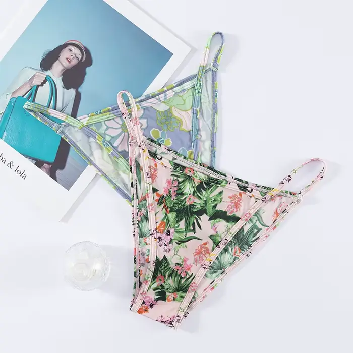 Dámské tanga krajkové kalhotky, sexy spodní prádlo, potisk dívka, sport, nízký pas, bezešvé, jóga, dámské spodní prádlo