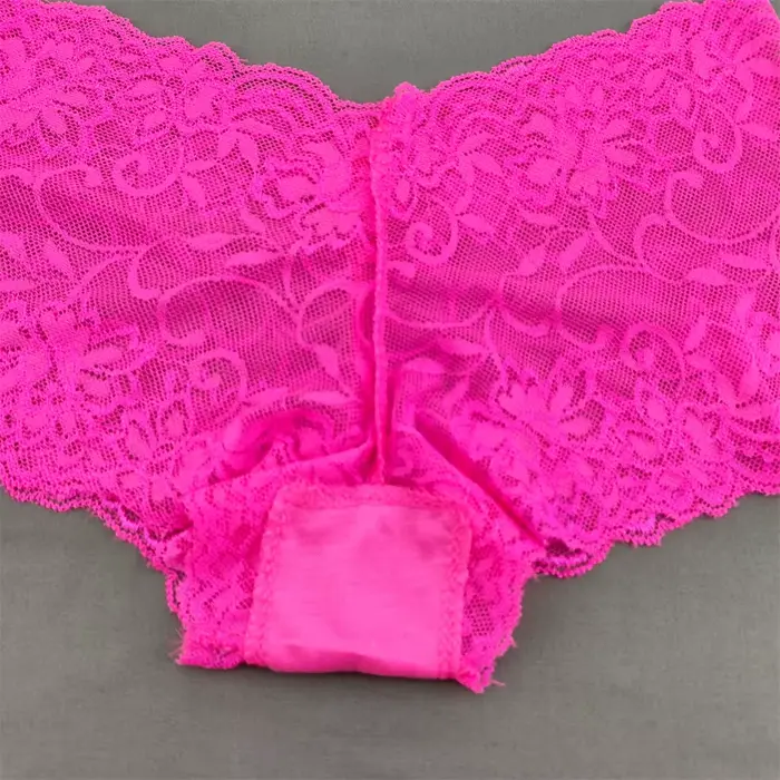Dámské boyshorts krajkové průhledné květinové jednobarevné perspektivní šortky prodyšné měkké prádlo