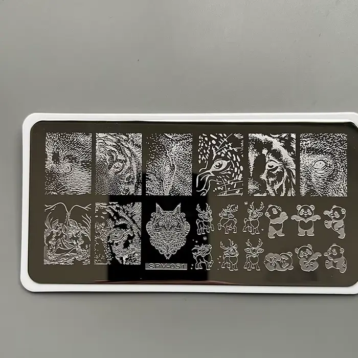 XMQ-Plaques d'estampage Nail Art, modèle de fleurs, freins