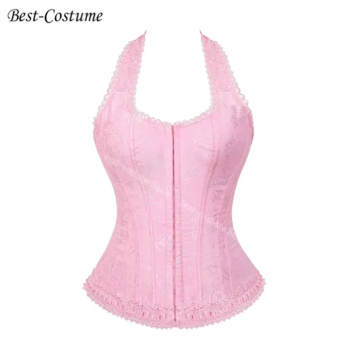 Dámské korzet Viktoriánský korzet s ramínko Plus velikost Vintage Jacquard korzet Bustier spodní prádlo Sexy