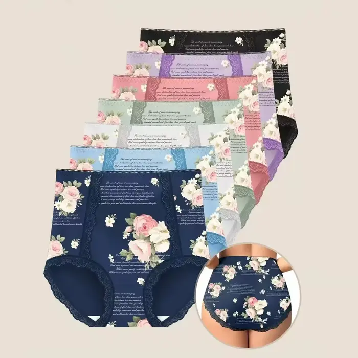 Culottes pour femmes, culotte sexy en dentelle, imprimée à la mode, confortable, culotte triangle, sous-vêtements pour femmes
