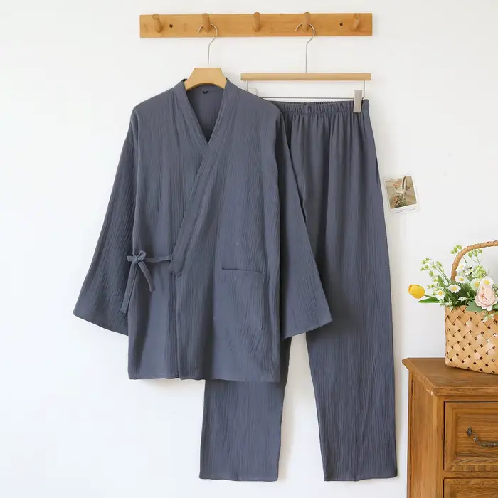 Elegantní japonské kimono pár pyžamo ze 100% bavlny pro ženy ležérní nošení a noční speciální příležitosti