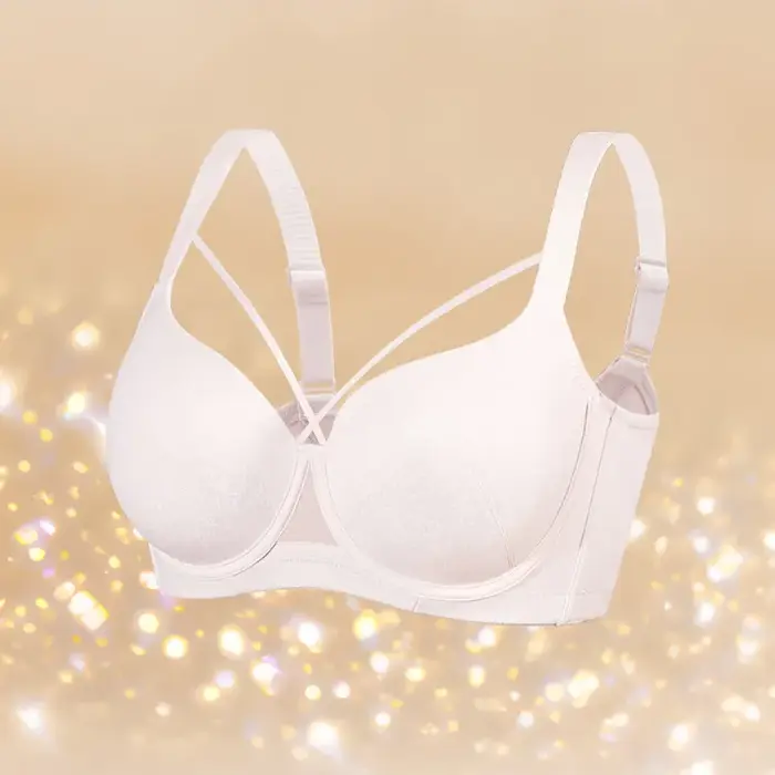 Bezešvá nastavitelná podprsenka pro ženu velké velikosti bralette štíhlý dolů pohodlné každodenní bavlna tři čtvrtiny kostice ramínko nastavitelný zpět uzávěr pohár forma jemná
