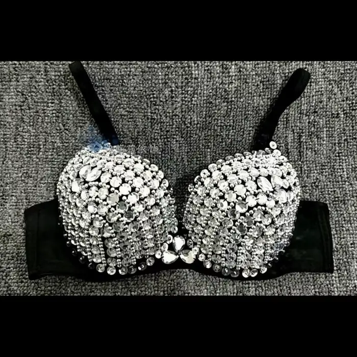 Personnalisé Bar discothèque femme DJgogo scène Performance luxe diamant soutien-gorge Jazz danse du ventre chanteur pôle danse Rivet soutien-gorge