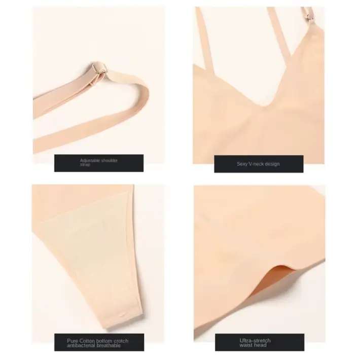 Ensemble de soutien-gorge féminin sans couture dos en T push-up confortable et respirant pour yoga et sport