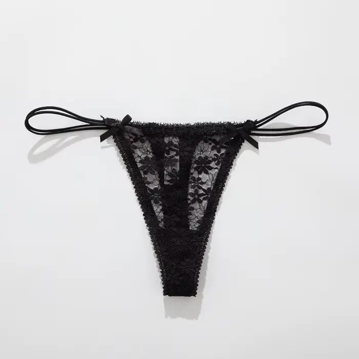 Culotte en dentelle avec nœud, lingerie féminine sexy, usage quotidien, vêtements de maison, sous-vê