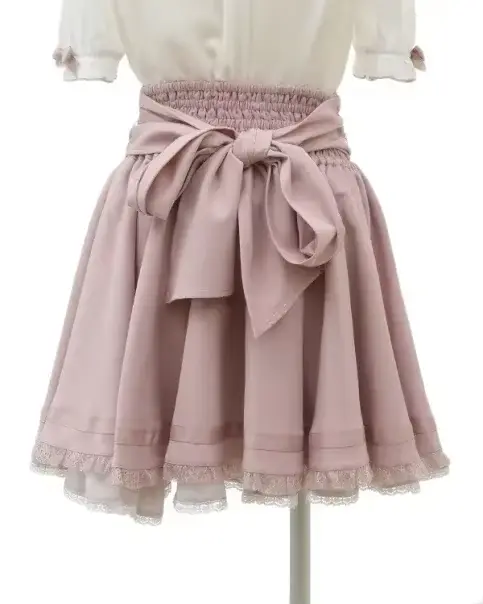 Jupe Courte de Style Japonais pour Femme, avec Nministériels d en Ruban, Diamant, Lolita, Douce, Pla