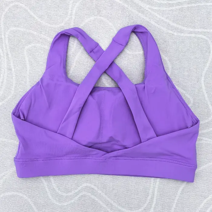 Soutien-gorge de Fitness pour femmes, couleur unie, serré, entraînement complet, dos croisé, sous-vê