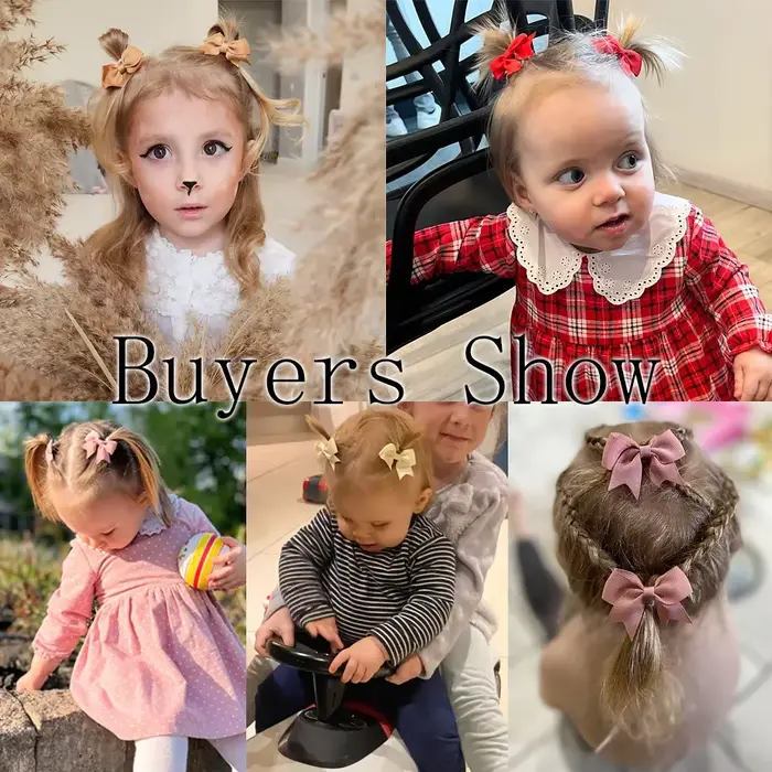 Pinces à cheveux avec nœud papillon en ruban solide pour bébés filles, nœuds faits à la main, épingl