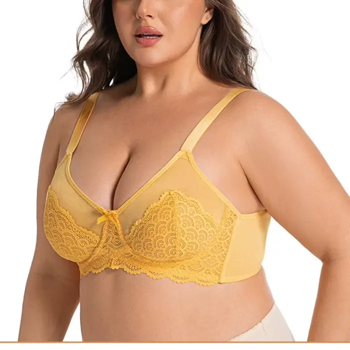 Sexy ultratenká krajková podprsenka s paměťovou pěnou pro ženy, velké velikosti, push-up, krásná záda, nastavitelná, pro každodenní a speciální příležitosti