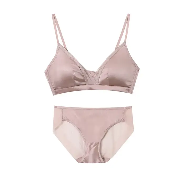 SuyaDream – ensemble de soutien-gorge en soie pour femmes, 93% soie, 7% Spandex, moule fin, tasse sa