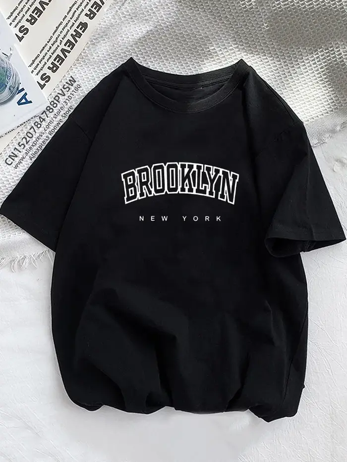 Dámské tričko Brooklyn s potiskem písmen