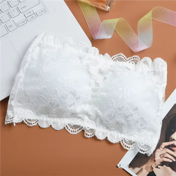 Dámská krajková čelenka podprsenka, vyztužený, bralette, květinové krajkové spodní prádlo, sexy spodní prádlo, jednobarevný barva, wraparound