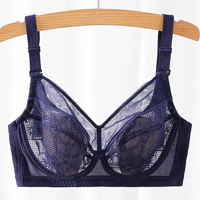 Dámská krajková podprsenka s kosticemi, podprsenka s plným pokrytím, měkká nit, sexy spodní prádlo, push-up bralette, 34, 36, 38, 40, 42, 44, 46, 48 B, C, D, E F