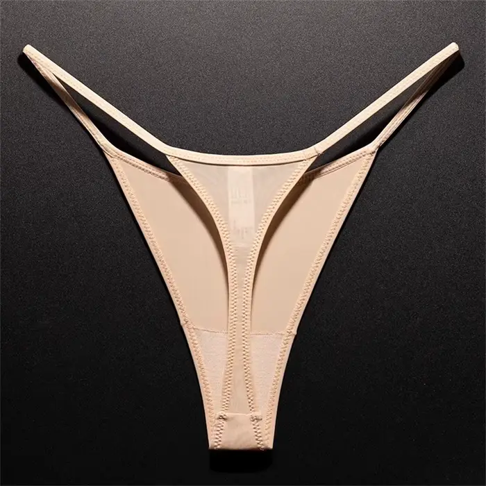 String imprimé léopard pour femmes, fente haute, sous-vêtements Sexy en soie glacée, sans couture, une pièce, Fitness, grande taille, nouvelle collection printemps/été