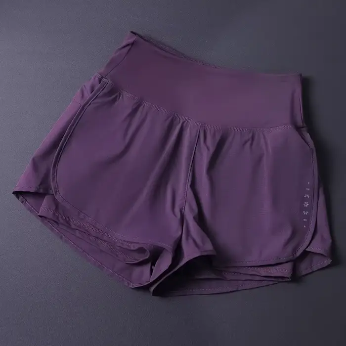 Short 2 en 1 pour femme avec poches – Léger, respirant, ample, anti-exposition, côté fendu pour le y