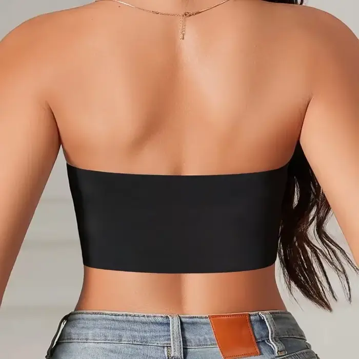 Soutien-gorge sans armatures pour femmes fermeture avant polyester antislip confort quotidien sans couture léger moule fin non tissé