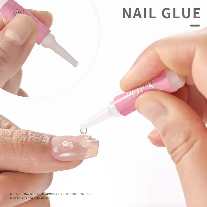 Colle acrylique pour faux ongles, 10 à 30 pièces, séchage rapide, Gel pour Extension rapide, strass 