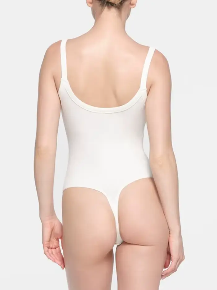 Dámské jednodílné holé zadní oblek, solidní baterie oblek, sexy spodní prádlo, ženské body, bílá, Fiber Streetwear, Y