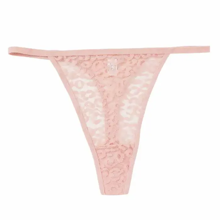 Dámské sexy tanga s nízkým pasem z průhledné krajky